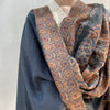 Kahwa silk and wool shawl